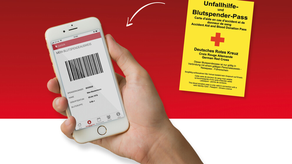 Den Butspenderpass gibt es jetzt auch in der Blutspende-App. 
