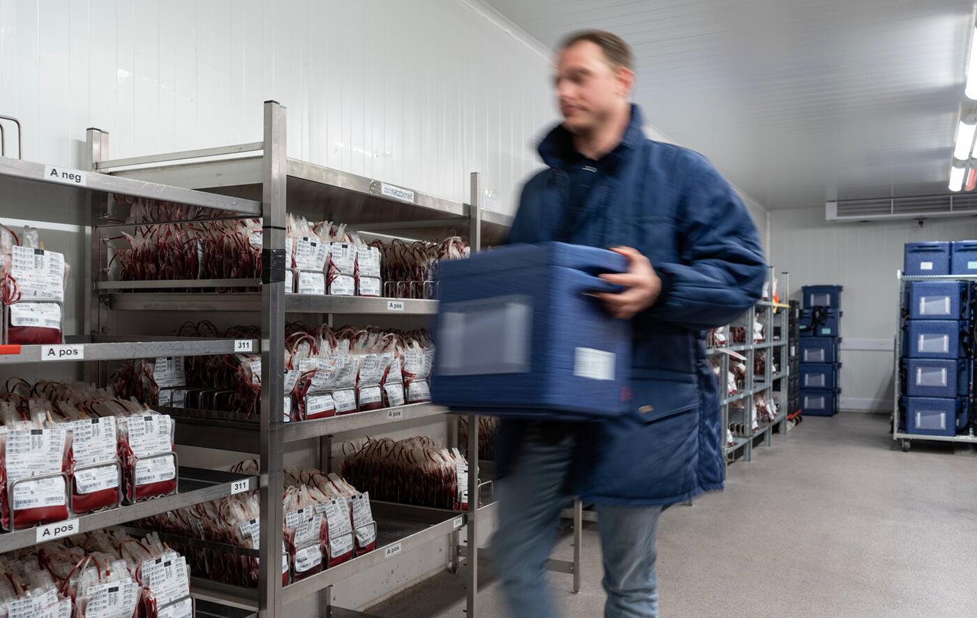 Versorgung mit Blutkonserven