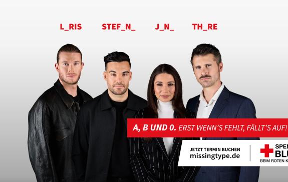 Prominente unterstützen die Blutspende, Namen ohne A, B und O um aufzufallen (Fehlende Blutgruppen)